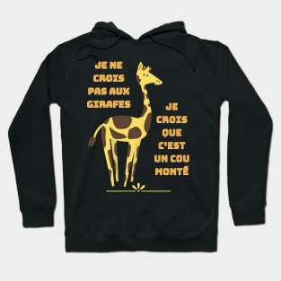 Humour girafe - Jeux de mots cou monté Hoodie